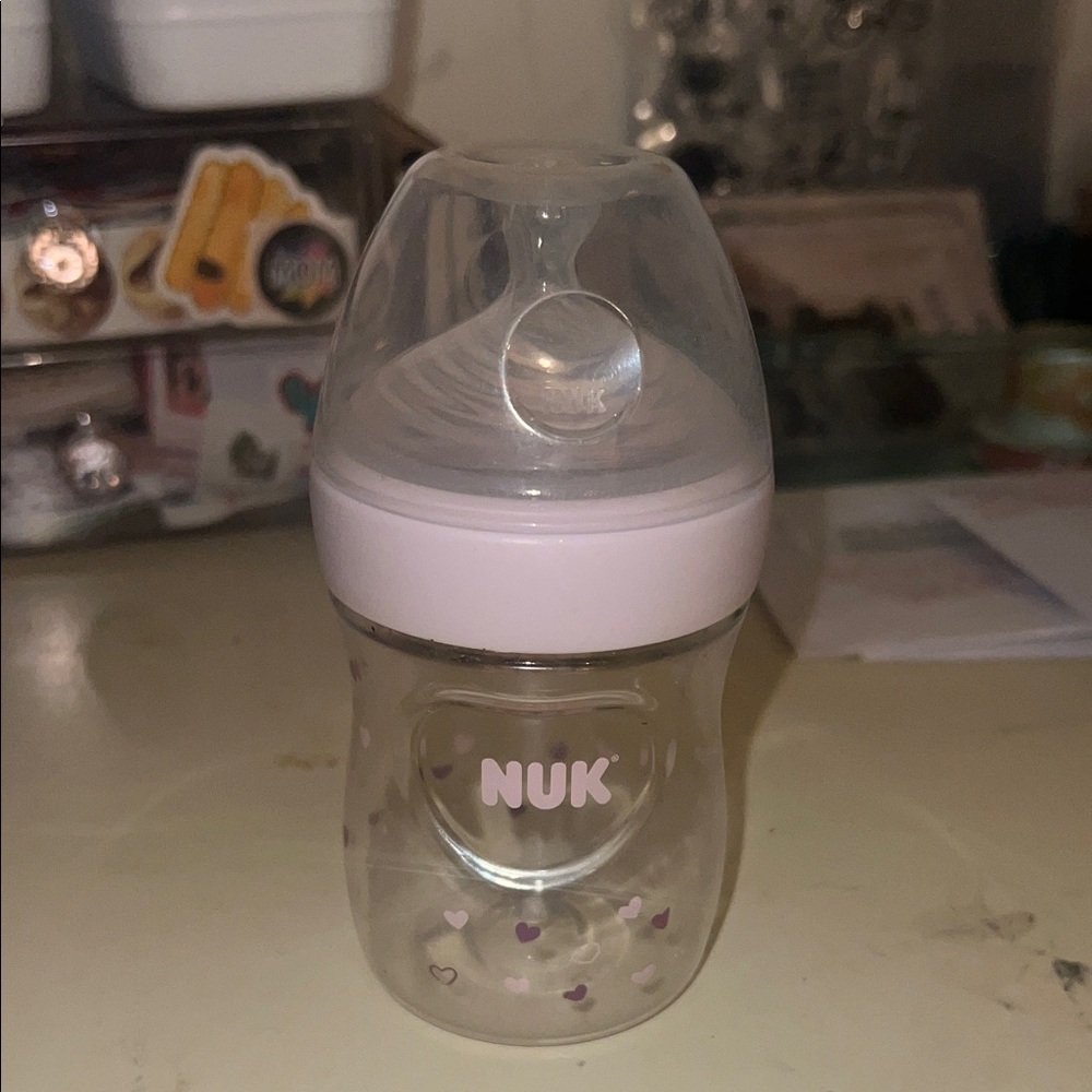 NUK Pink Baby Bottle